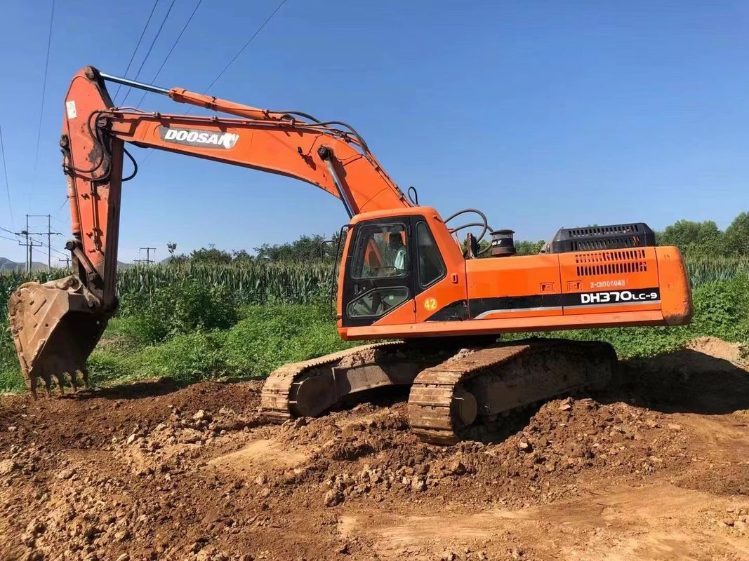 37 톤 사용 준비 된 작업용 발굴기 및 경험이 풍부한 사용 된 한국 수입 Doosan DH370LC-9 좋은 상태