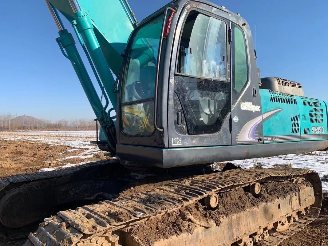 11.35m Max Reach Kobelco 350 Lc 8 9 10 발굴기 사용 무게 37.6t