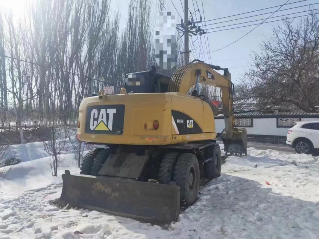 작업 준비 Caterpillar M315D 사용 된 바퀴 발굴기 짧은 작업 시간 및 좋은 상태