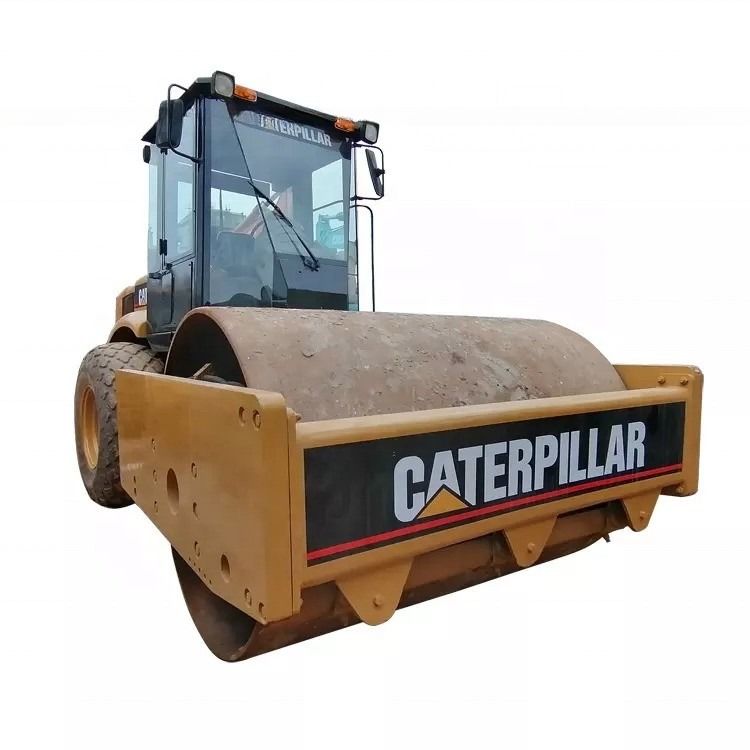 좋은 상태 CAT CS-583D 진동 단일 드럼 도로 롤러 오리지널 예비 부품