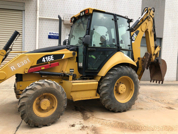 6792 10200 kg 기계 무게 사용 된 Caterpillar 416E 배크호 로더 162 kw 원본 지금